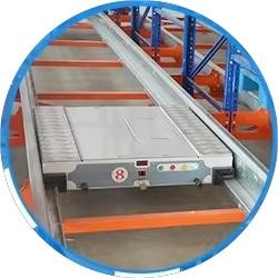 Cold Rolled Radio Shuttle Storage Rack Warehouse Racking System Customized Density