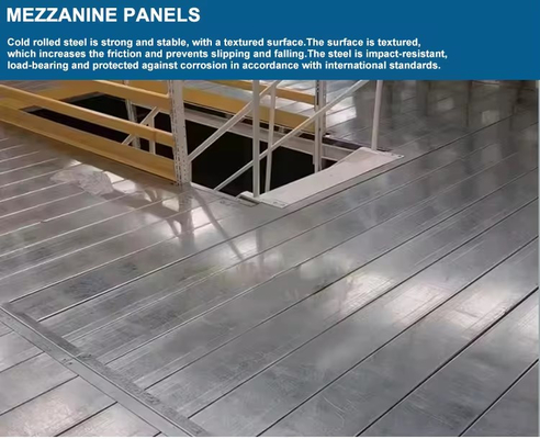 OEM Supported Mezzanine Racking System 800kg/Sqm Load Floor Decking Included
