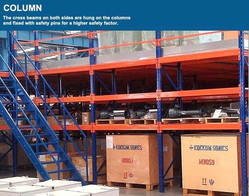 OEM Supported Mezzanine Racking System 800kg/Sqm Load Floor Decking Included