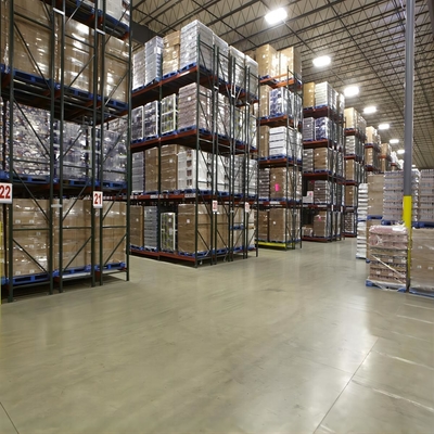 Fixed High Density Double Deep Selective Pallet Racking For Industrial Warehouse Storage