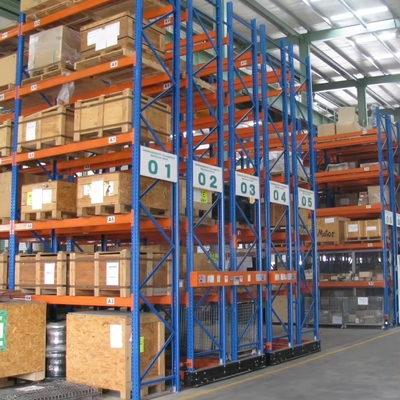 Q235B Heavy Duty Mobile Racking System Storage Shelving For Warehouse