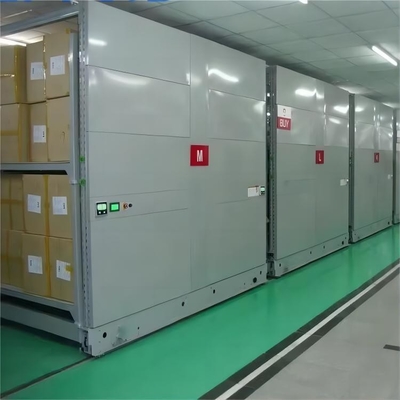 Steel Warehouse Library Movable Racking System , Mobile Storage Shelving Units