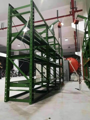 Drawer Type Structure Metal Mould Racking Storage With Crane And Hoist