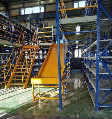 Adjustable Mezzanine Floors Racking System Steel Material For Warehouse Storage