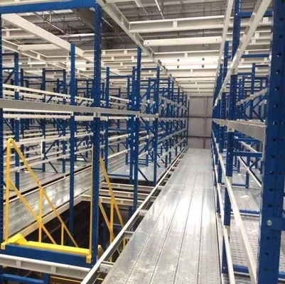 Three Floors Mezzanine Racking System ，Warehouse Storage Mezzanine Platforms