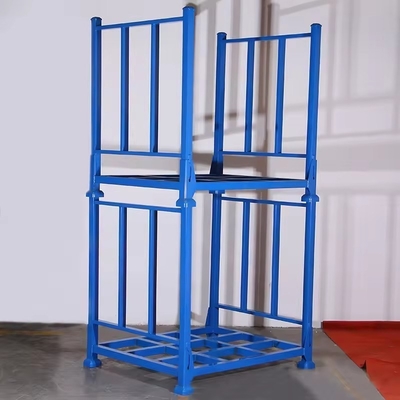 Strong Loading Capacity Steel Stackable Storage Rack Metal Foldable Stacking Rack