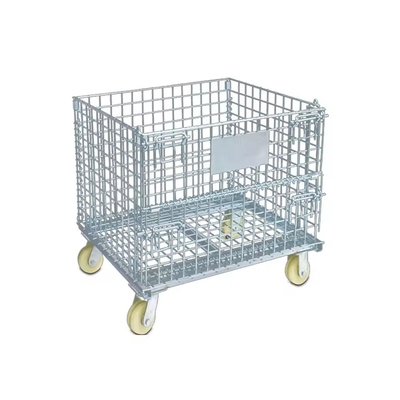 Heavy Duty Stackable Wire Mesh Pallet Cage With 4.2-6mm Wire Diameter