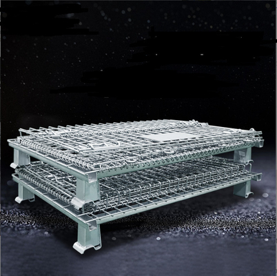 Heavy Duty Stackable Wire Mesh Pallet Cage With 4.2-6mm Wire Diameter