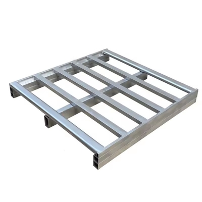 Rectangular Shape Metal Stacking Loaded Pallets 30 Lbs Weight 4 Way Forklift