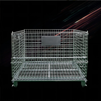 Customizable Rectangular Wire Mesh Stackable Containers Folding Container
