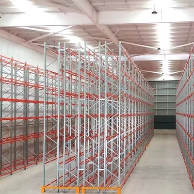 Powder Coating Structure Rack Double Deep Pallet Racking For Cold Warehouse Storage
