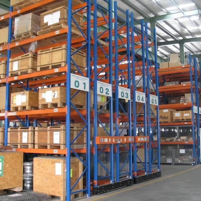 Common Heavy Duty Q235B Raw Material Electric Mobile Racking for Warehouse Storage