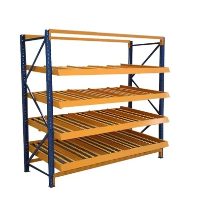 Metal Carton Flow Rack Gravity Flow Shelf Warehouse Equipment Within Pallet Racking