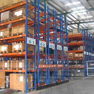 Electric Mobile Pallet Racking Warehouse Retrieval System High Density Automated Type