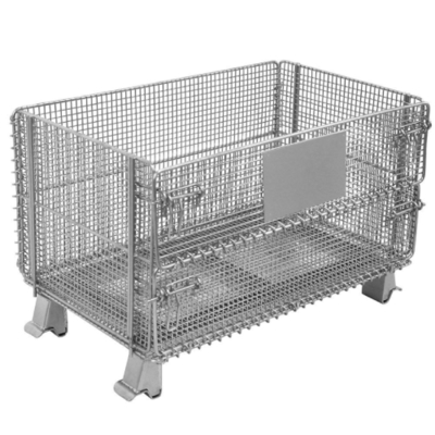 Steel Industrial Collapsible Stackable Wire Mesh Basket with Lids and Barrier 800*600*640