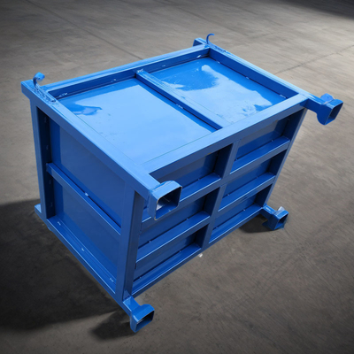 Mobile Heavy Storage Container Galvanized Pallet Box with Wheels 100.000kg Customized