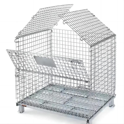 100-1500kg Popular Heavy Duty Foldable Steel Wire Mesh Containers for Customized Storage