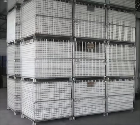 100-1500kg Popular Heavy Duty Foldable Steel Wire Mesh Containers for Customized Storage