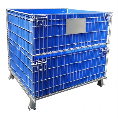 Raw Material Mild Steel Heavy Duty Folding Storage Cage for Multi-Usage Warehouse