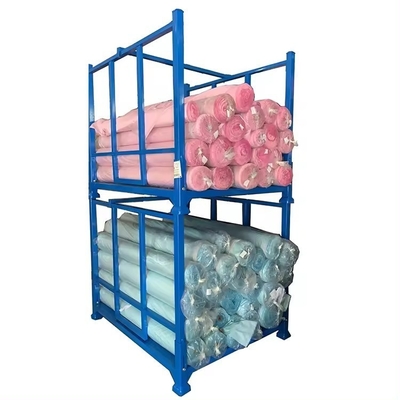 Fabric Roll Industry Warehouse Storage Powder Coating Stack Racks With Adjustable Mobilit