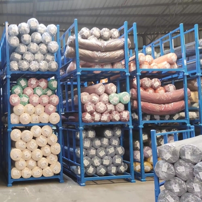 Fabric Roll Industry Warehouse Storage Powder Coating Stack Racks With Adjustable Mobilit