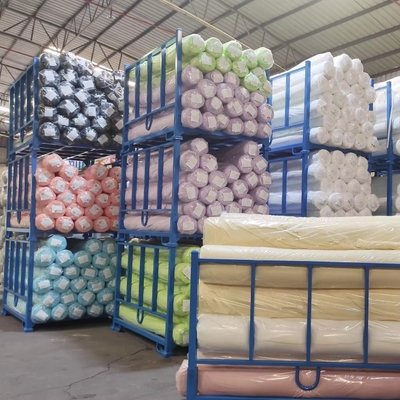 Fabric Roll Industry Warehouse Storage Powder Coating Stack Racks With Adjustable Mobilit