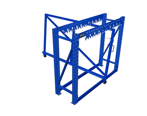 Powder Coating Steel Industrial Flat Sheets Roll Out Rack For Cut Pieces Partial Sheets