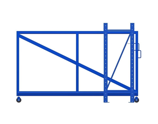 Powder Coating Steel Industrial Flat Sheets Roll Out Rack For Cut Pieces Partial Sheets