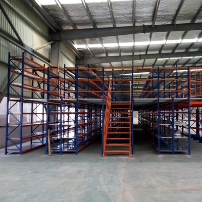 Customized Steel Mezzanine Floor Racking System For Large-Scale Storage Optimization