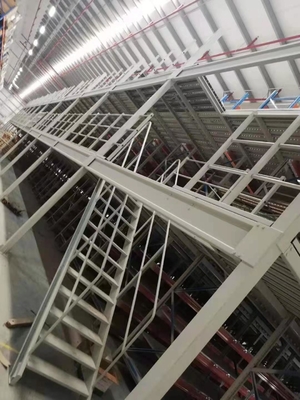 Adjustable Mezzanine Floors Racking System Steel Material For Warehouse Storage