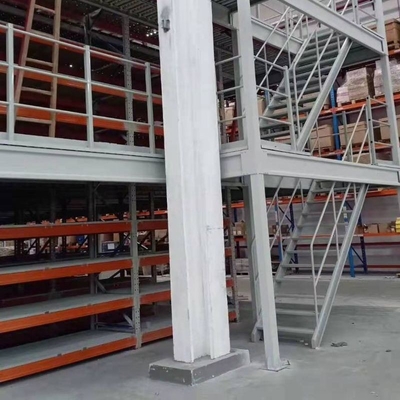 Three Floors Mezzanine Racking System ，Warehouse Storage Mezzanine Platforms