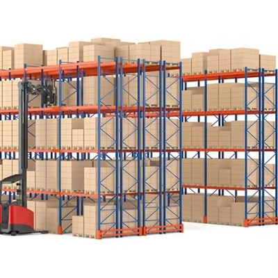 Powder Coating Structure Rack Double Deep Pallet Racking For Cold Warehouse Storage