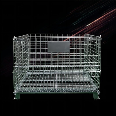 100-1500kg Popular Heavy Duty Foldable Steel Wire Mesh Containers for Customized Storage