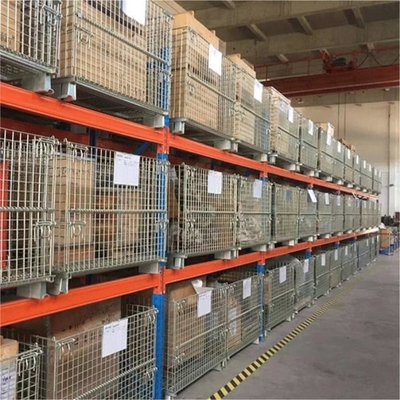 Warehouse Transport Welded Wire Mesh Basket with Caster 1000*800*1000cm Package Size